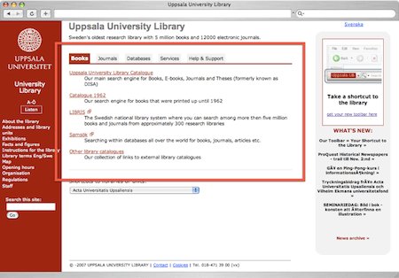 Making resource finding easier at Uppsala University Library